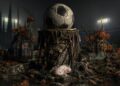 Balón. Ofrenda Sombría en un estadio desolado. Foto de Iris Bringas en IA