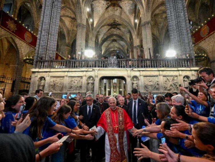 El Papa León XIV visita la Catedral de Barcelona