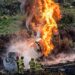 Pipa de gas explota en Texcoco