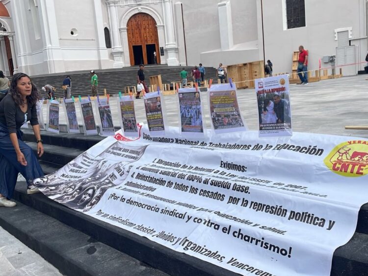 Se suma Xalapa a protestas de la CNTE en el país, a unas horas de la inauguración del Mundial