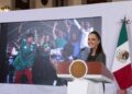 Sheinbaum celebró el triunfo de la selección mexicana