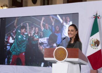 Sheinbaum celebró el triunfo de la selección mexicana