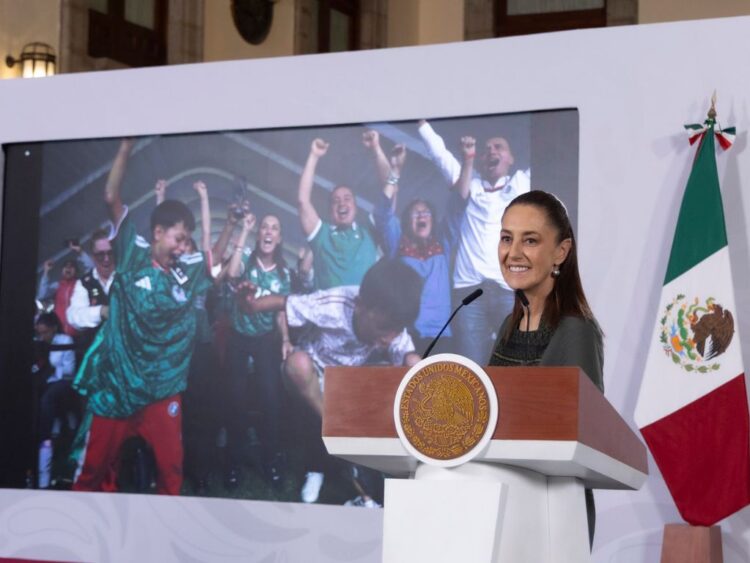 Sheinbaum celebró el triunfo de la selección mexicana
