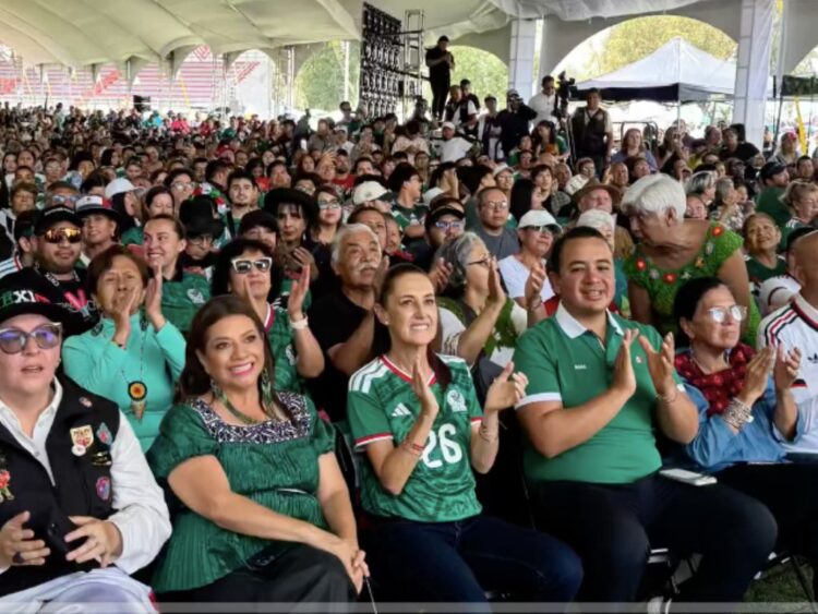 Sheinbaum y Brugada disfrutan la inauguración del Mundial