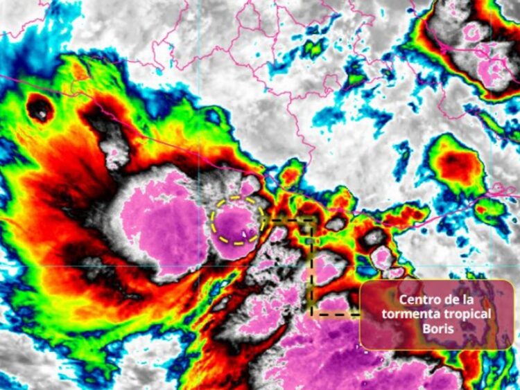 La depresión tropical Dos-E se intensificó a la tormenta tropical Boris frente a las costas de Guerrero | AMEXI/FOTO: SMN