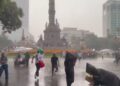 Tláloc también celebró: torrencial lluvia acompañó el triunfo inaugural de México