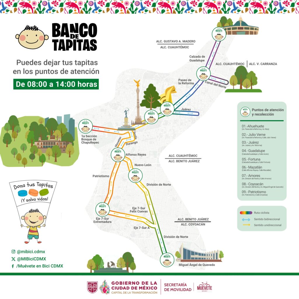 Puntos de donación "Banco de Tapitas" y actividades solidarias