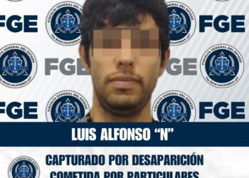 Autoridades de Baja California detuvieron en Tijuana a Luis Alfonso “N”, señalado como presunto responsable del delito de desaparición.