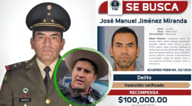 La Fiscalía General del Estado de Michoacán (FGE) ofrece una recompensa de cien mil pesos para quien proporcione información sobre el coronel José Manuel Jiménez Miranda,