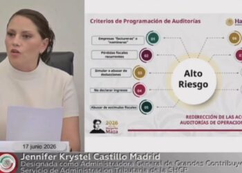 Ratifica Comisió Permanente a Jennifer Krystel Castillo Madrid en cargo del SAT. Será responsable de grandes contribuyentes.