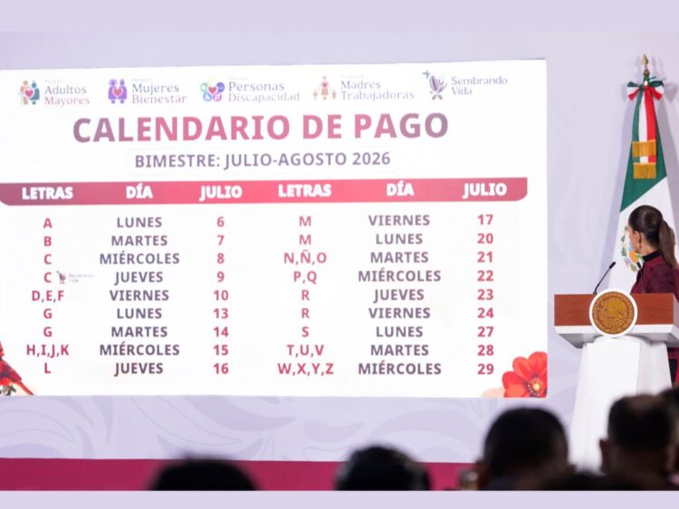 Calendario oficial para el pago de programas de bienestar en julio