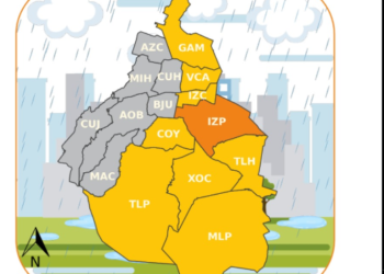 Activan Alerta Naranja en Iztapalapa por lluvias y granizo