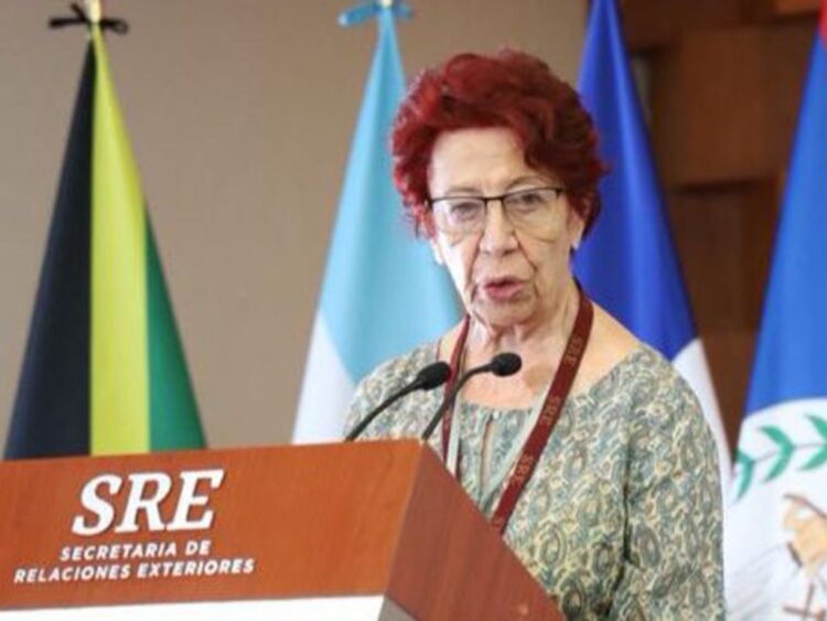 Carmen Moreno Toscano, primera embajadora emérita de México. AMEXI Foto X Carmen Moreno Toscano