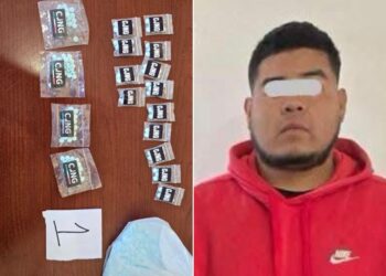 Detenido en Oaxaca con fentanilo del CJNG. AMEXI Foto RRSS