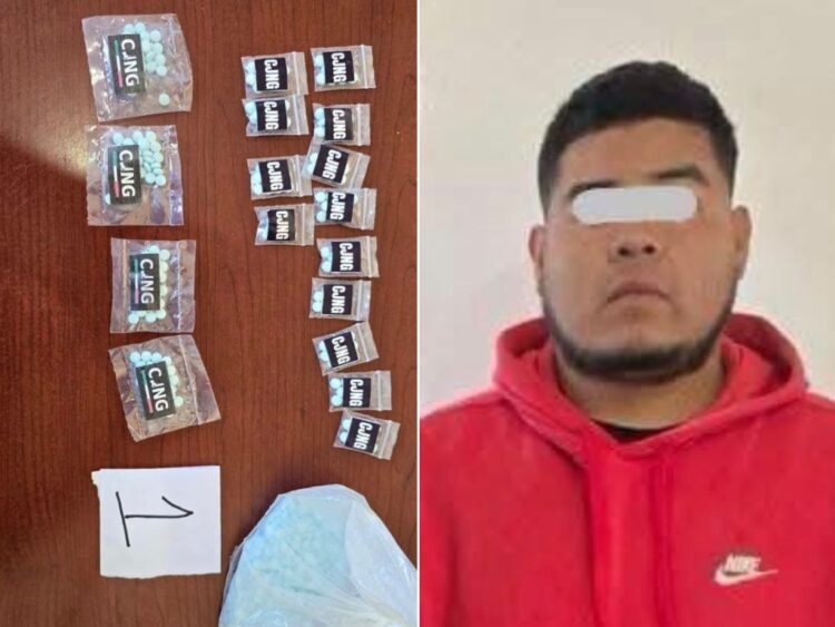Detenido en Oaxaca con fentanilo del CJNG. AMEXI Foto RRSS
