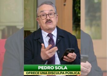 Pedro Sola durante la emisión de Ventaneando, donde ofreció una disculpa pública por sus comentarios sobre la presencia de perros en restaurantes y otros espacios públicos.
