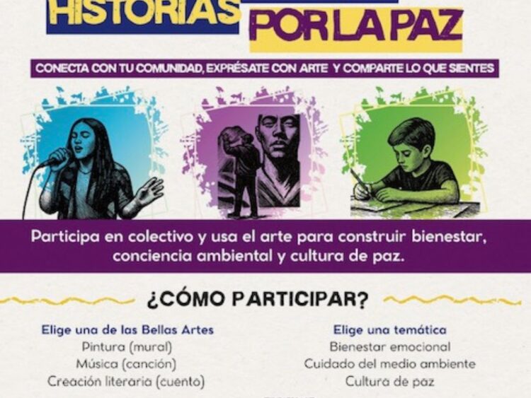 Convocatoria del Concurso Nacional de Arte "Trazos, Voces e Historias por la Paz", impulsado por CIJ, SEP, IMJUVE y el Consejo de la Comunicación para fomentar la creación artística colectiva en México.