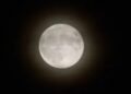 Luna llena brillante sobre el cielo nocturno durante la fase conocida como Luna del Ciervo, uno de los fenómenos astronómicos más esperados de julio de 2026.