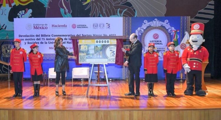Lotería Nacional lanza billete por 75 años de la FCPyS de la UNAM