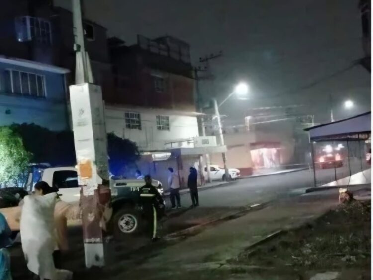 Fuga de gas natural en Nezahualcóyotl. Foto RRSS