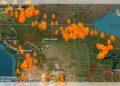 Estados Unidos y Canadá sufren este viernes, en conjunto, 965 incendios forestales.