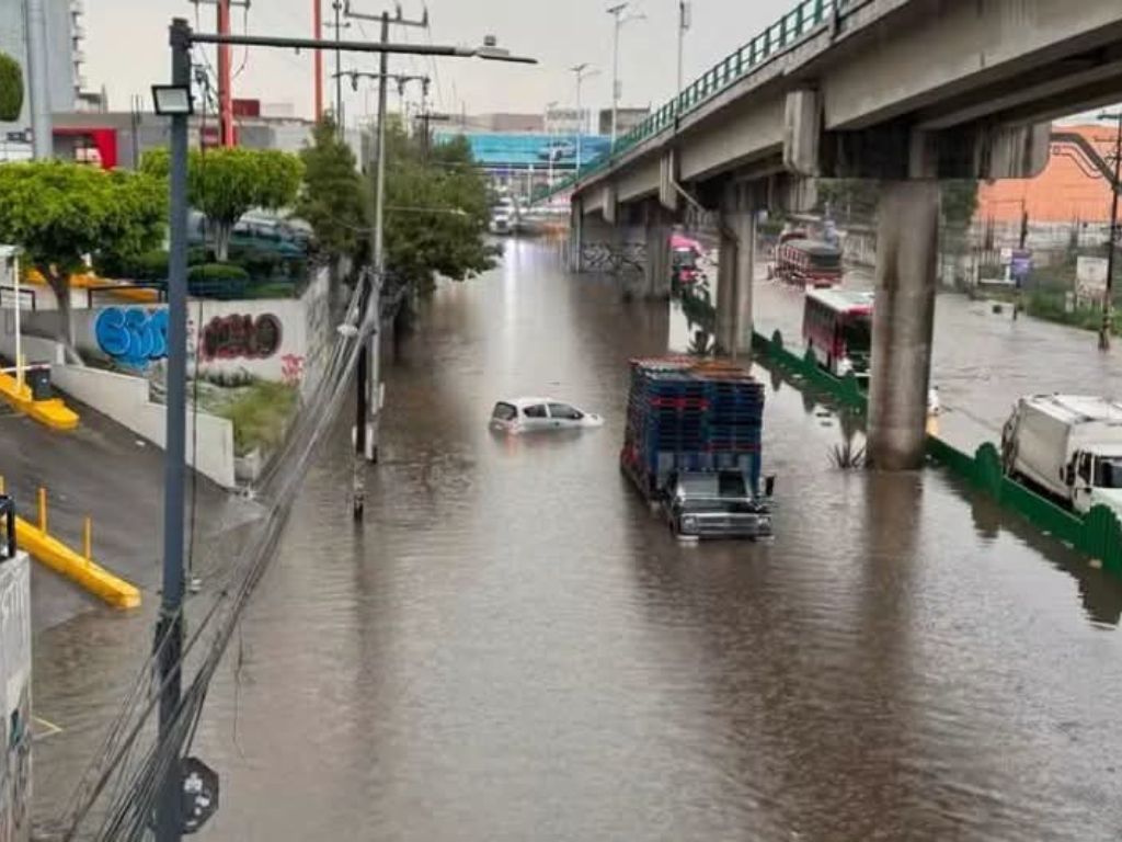LLuvias causan inundaciones en Coacalco y Tultepec. AMEXI/ Foto/RRSS