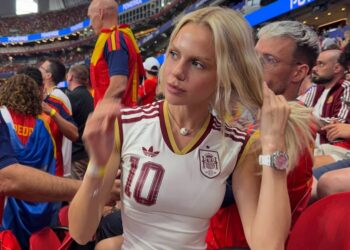 Laura Abla, la novia de Dani Olmo, conquistó a la afición con un emotivo gesto en el Mundial 2026 y su historia de amor. | AMEXI/FOTO: IG @lauraabla