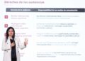 Luisa María Alcalde explica derechos de las audiencias. AMEXI Foto captura de video