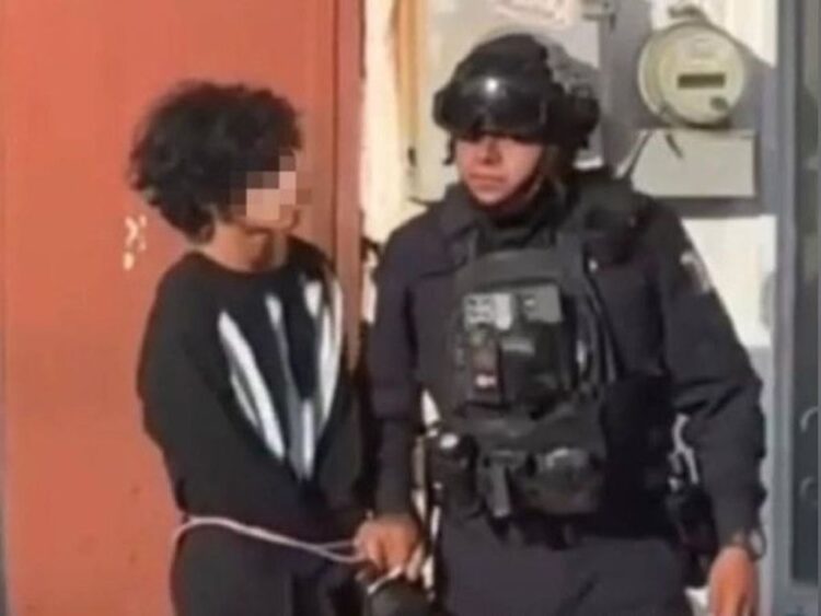 Osmar “N” adolescente que mató a dos maestras en la preparatoria privada Antón Makárenko en Lázaro Cárdenas, Michoacán. AMEXI Foto RRSS