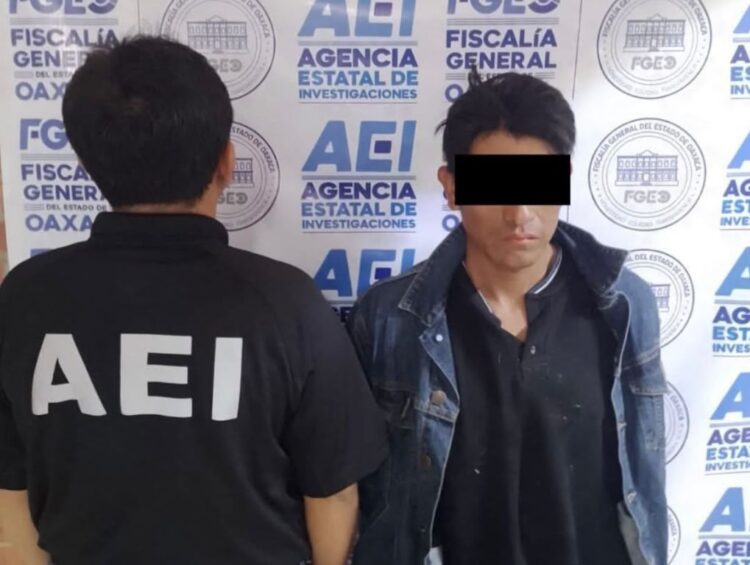Presunto homicida del alcalde de San Miguel Yogovana. AMEXI Foto FGE Oaxaca