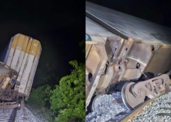 Nuevo “percance ferroviario” del Tren Interoceánico en el Istmo de Tehuantepec; sin lesionados