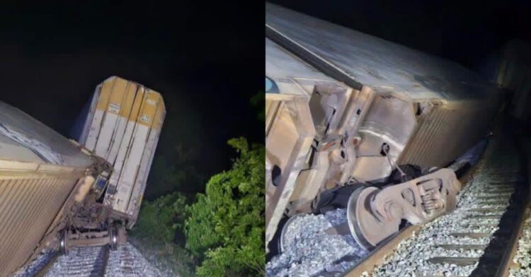 Nuevo “percance ferroviario” del Tren Interoceánico en el Istmo de Tehuantepec; sin lesionados