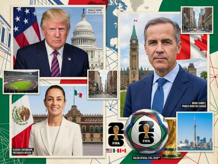 La presidenta Sheinbaum estará en la final del Mundial FIFA 2026, con Donald Trump y Mark Carney.