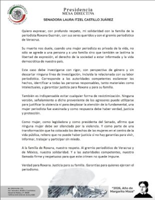 Solidaridad con periodistas de Veracruz y de todo el país