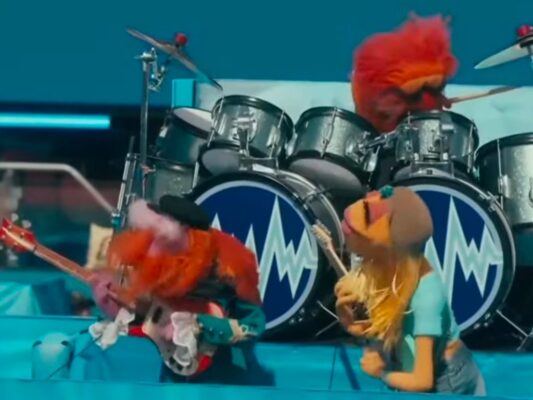 Los Muppets aparecen en el escenario del MetLife Stadium durante el show de medio tiempo de la final del Mundial 2026