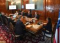 México y EU revisan T-MEC en Palacio Nacional