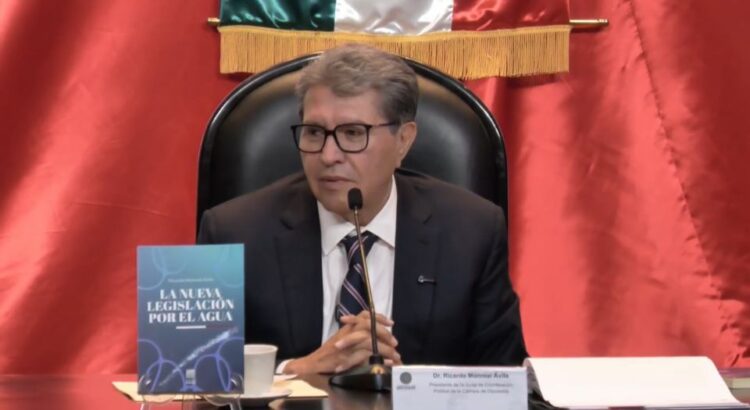 El presidente de la Jucopo en la Cámara de Diputados, Ricardo Monreal Ávila señala que la nueva legislación en materia de agua