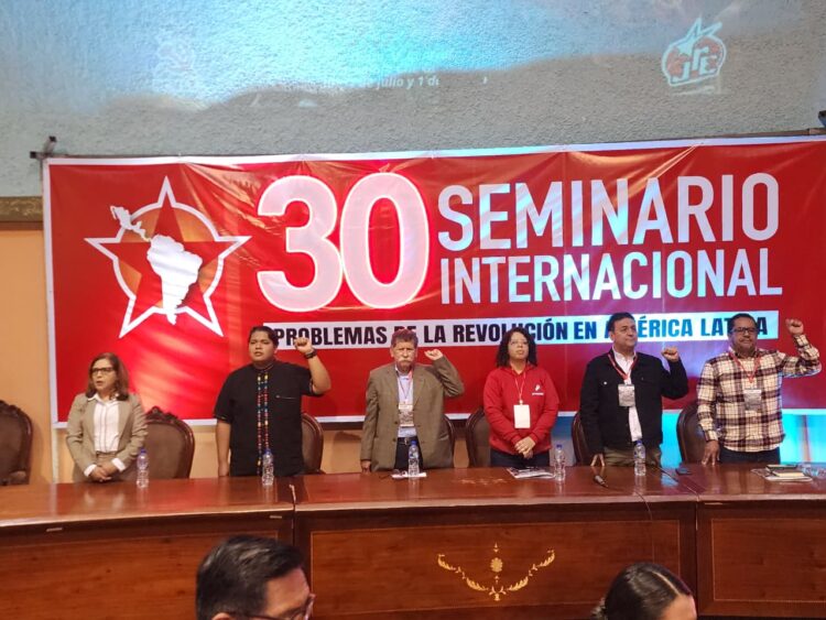 Inauguración del 30 Seminario Internacional “Problemas de la Revolución de América Latina”. AMEXI/FOTO/ Florentino López, reportero