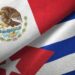 Banderas de México y Cuba. AMEXI Foto RRSS