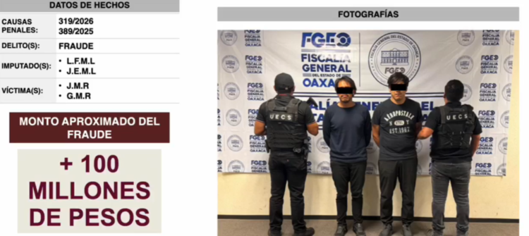 Capturan a dos hermanos responsables de financieras en Oaxaca por fraude