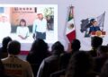 ganado Claudia Sheinbaum, en videoconferencia con Alfonzo Durazo. AMEXI Foto Presidencia