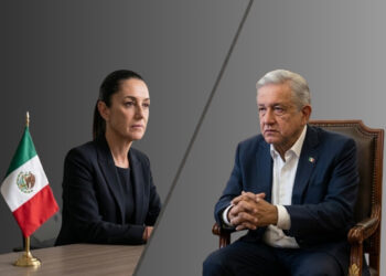 Claudia Sheinbaum y Andrés Manuel López Obrador. Ruptura entre Palacio Nacional y Palenque. AMEXI Foto
