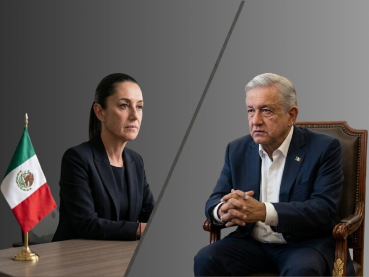 Claudia Sheinbaum y Andrés Manuel López Obrador. Ruptura entre Palacio Nacional y Palenque. AMEXI Foto
