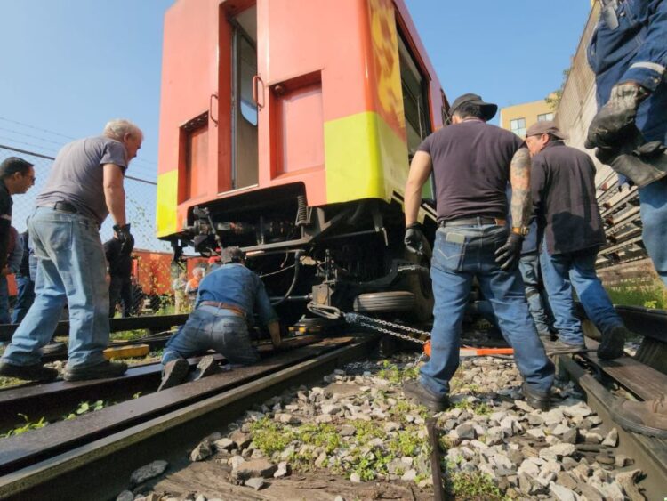 Concluyen labores por tren descarrilado en Ticomán tras falla geológica