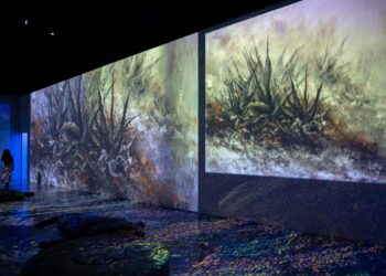 El maestro Héctor Cruz García durante la inauguración de “La poesía de la naturaleza” en el Museo de Historia Natural, exposición que reúne parte de su trayectoria artística y obra inédita.