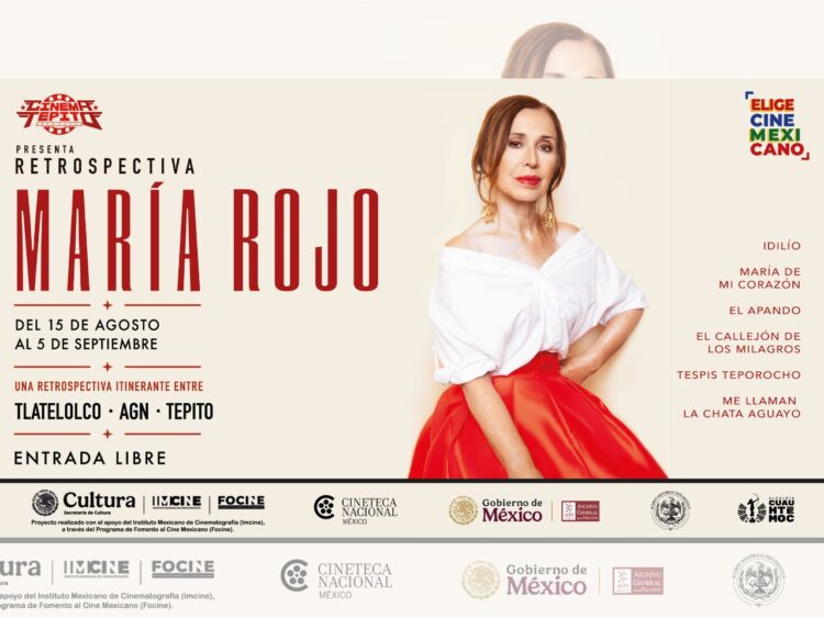 María Rojo será homenajeada durante la Retrospectiva María Rojo de Cinema Tepito, con funciones gratuitas y un reconocimiento a su trayectoria en el cine mexicano.