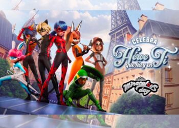 Imagen promocional del Miraculous Day 2026 con Ladybug y Cat Noir, protagonistas de la franquicia, que celebrará actividades especiales para los fans en América Latina.