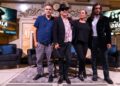 Cecilia Toussaint, José Manuel Aguilera, Federico Fong y Alfonso André, integrantes de MADREPERLA, durante la presentación de su nuevo proyecto musical.