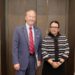 El embajador de Estados Unidos Ronald D. Johnson y la secretaria de Gobernación, Rosa Icela Rodríguez. Agenda bilateral. AMEXI Foto X / rosaicela_