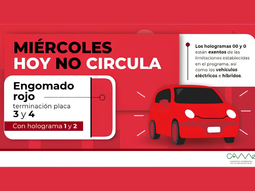 Hoy No Circula del 26 de agosto AMEXI Foto